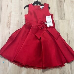 Rare Editions Red Formal Kids Dress with Bow